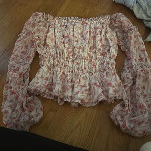 long sleeve top floral - swagger boutique